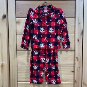 Disney Red and Black Mickey Mouse Kids Pajama Set